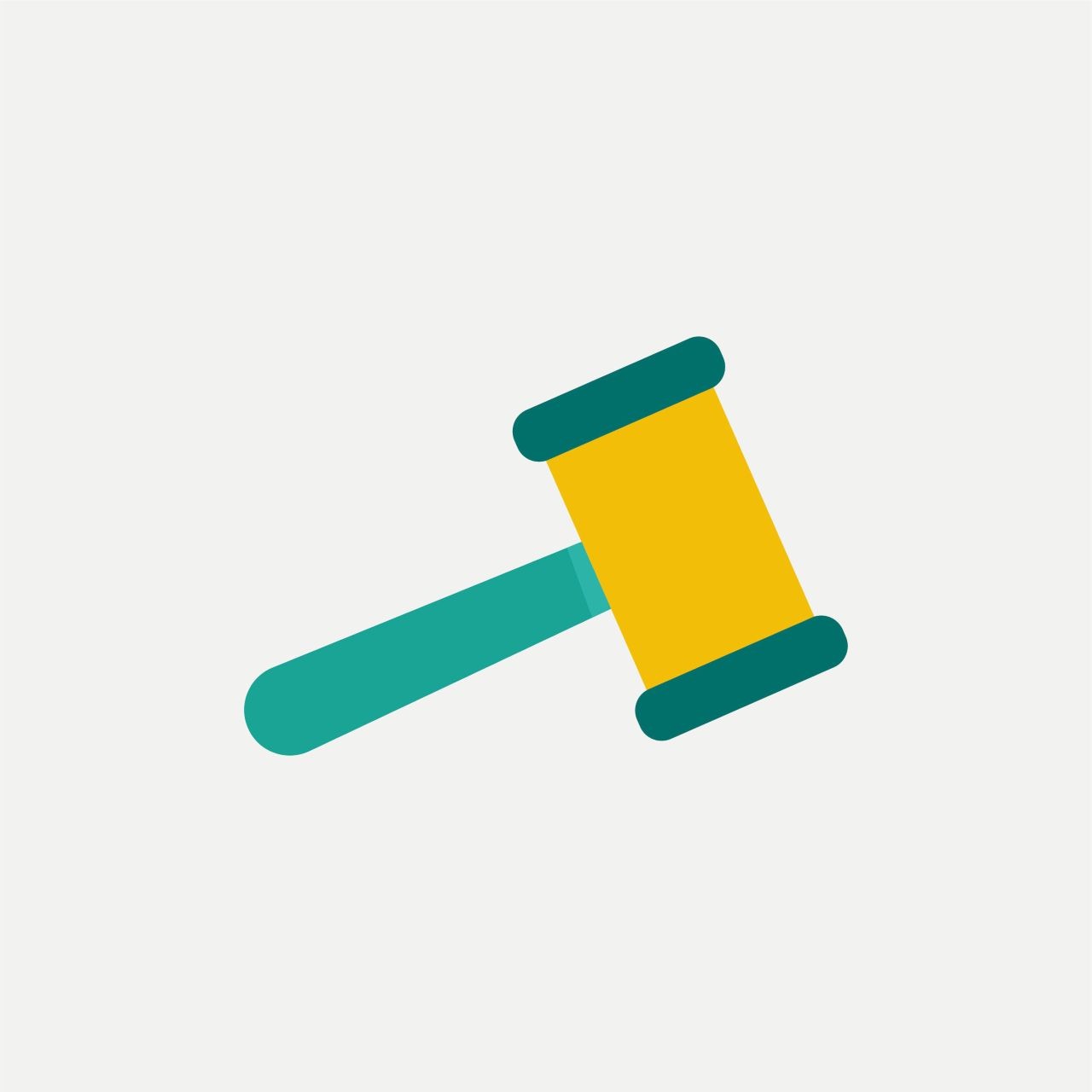 Illustratie van de hamer van justitie