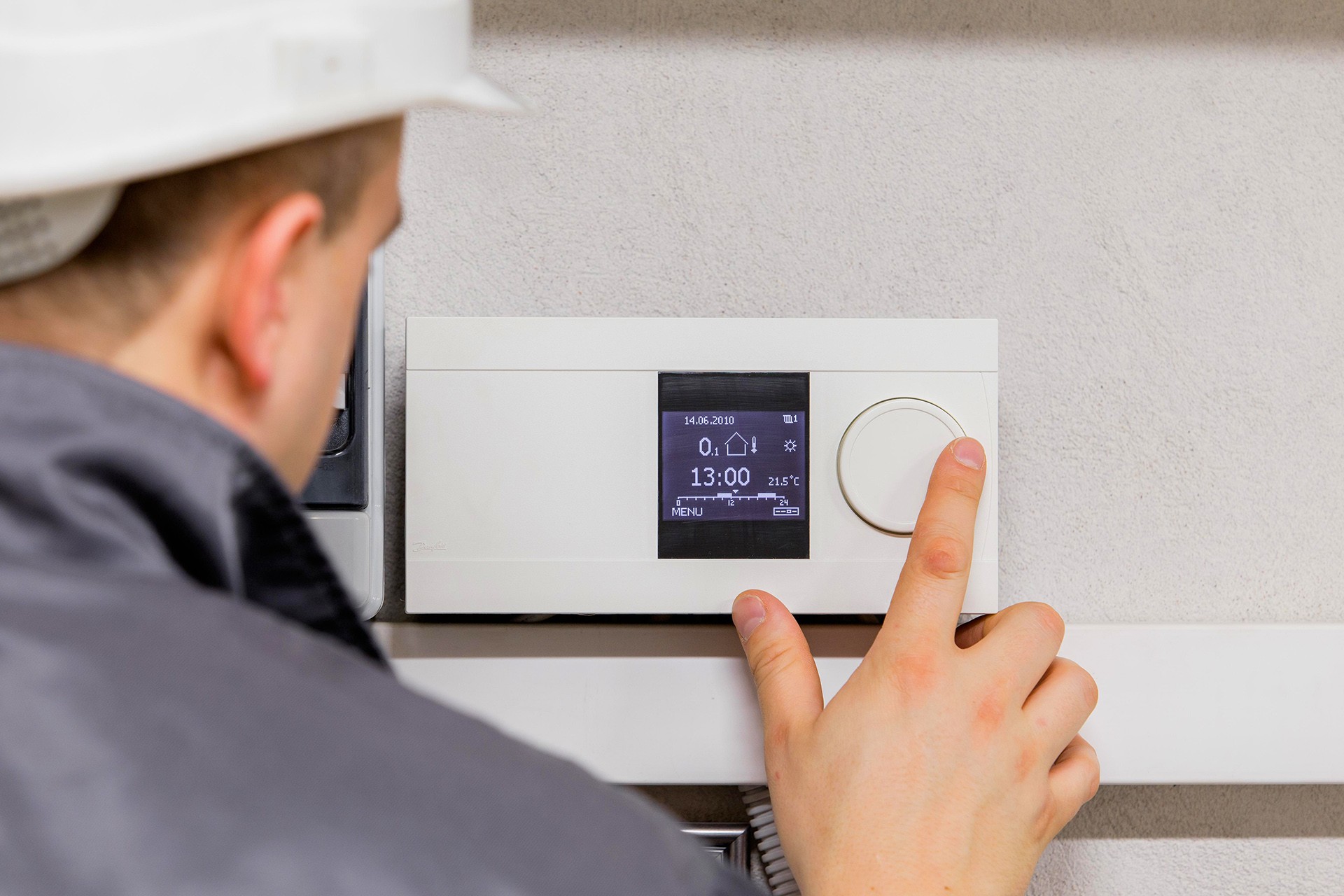 Werkklimaat instellen op thermostaat