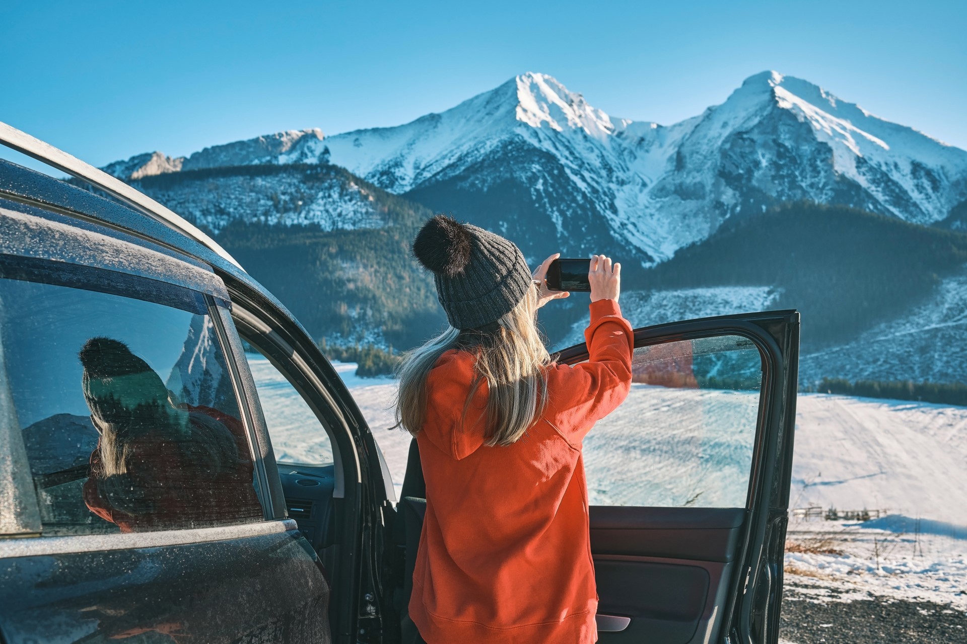 Zakelijke auto wintersport